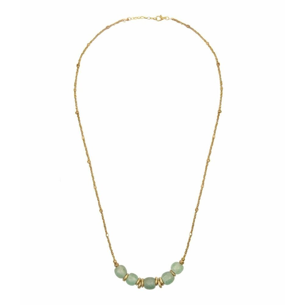 PURPOSE JEWELRY JASMINE NECKLACE IN SEAFOAM GREEN